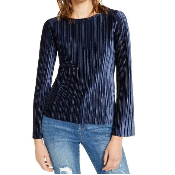 Inc Pleated Velvet Top - Picture 1 of 5